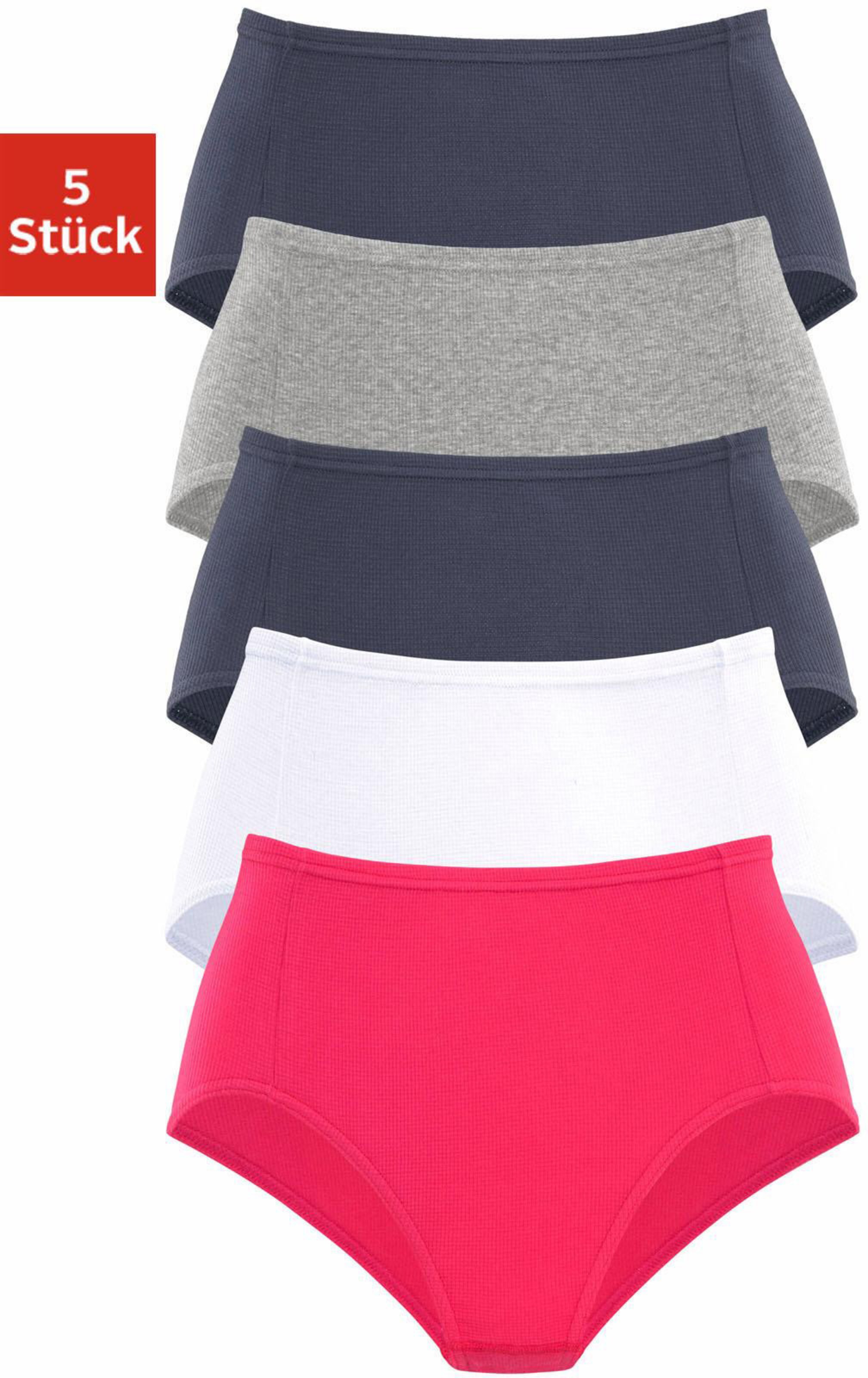 petite fleur Taillenslip in rot, weiß, marine, grau-meliert, marine