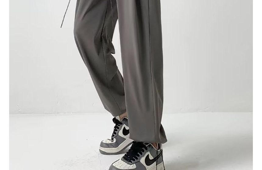 Morhan - Effen losse broek met trekkoord in de taille