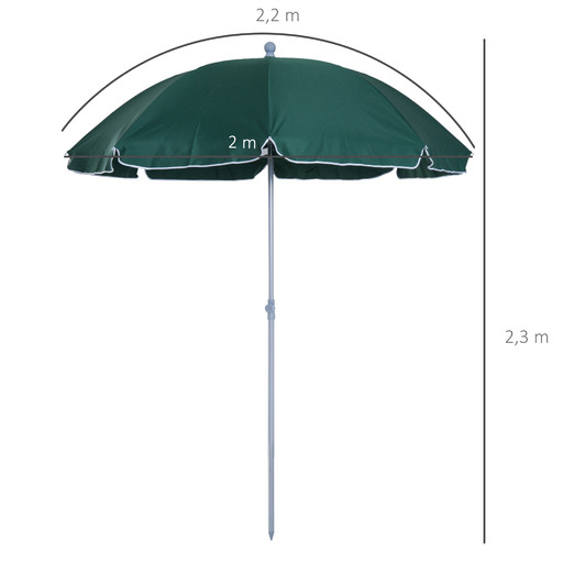 Guarda-sol de praia Outsunny 84d-039gn