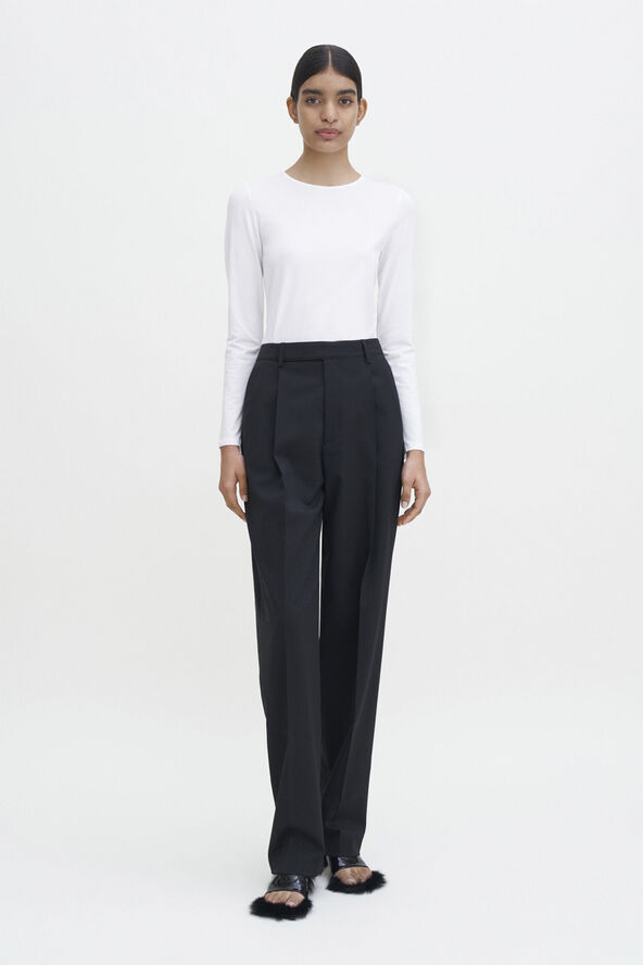 Filippa K Cotton Stretch Long Sleeve White