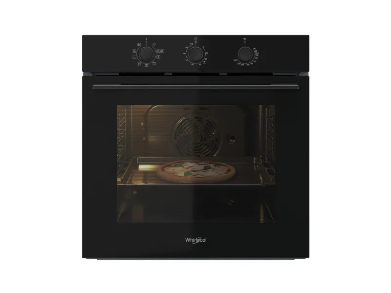Whirlpool OMK38HU0B - Ovn - til indbygning - niche - bredde: 56 cm - dybde: 56 cm - højde: 58.3 cm - med selv-rengøring - Klasse A - sort