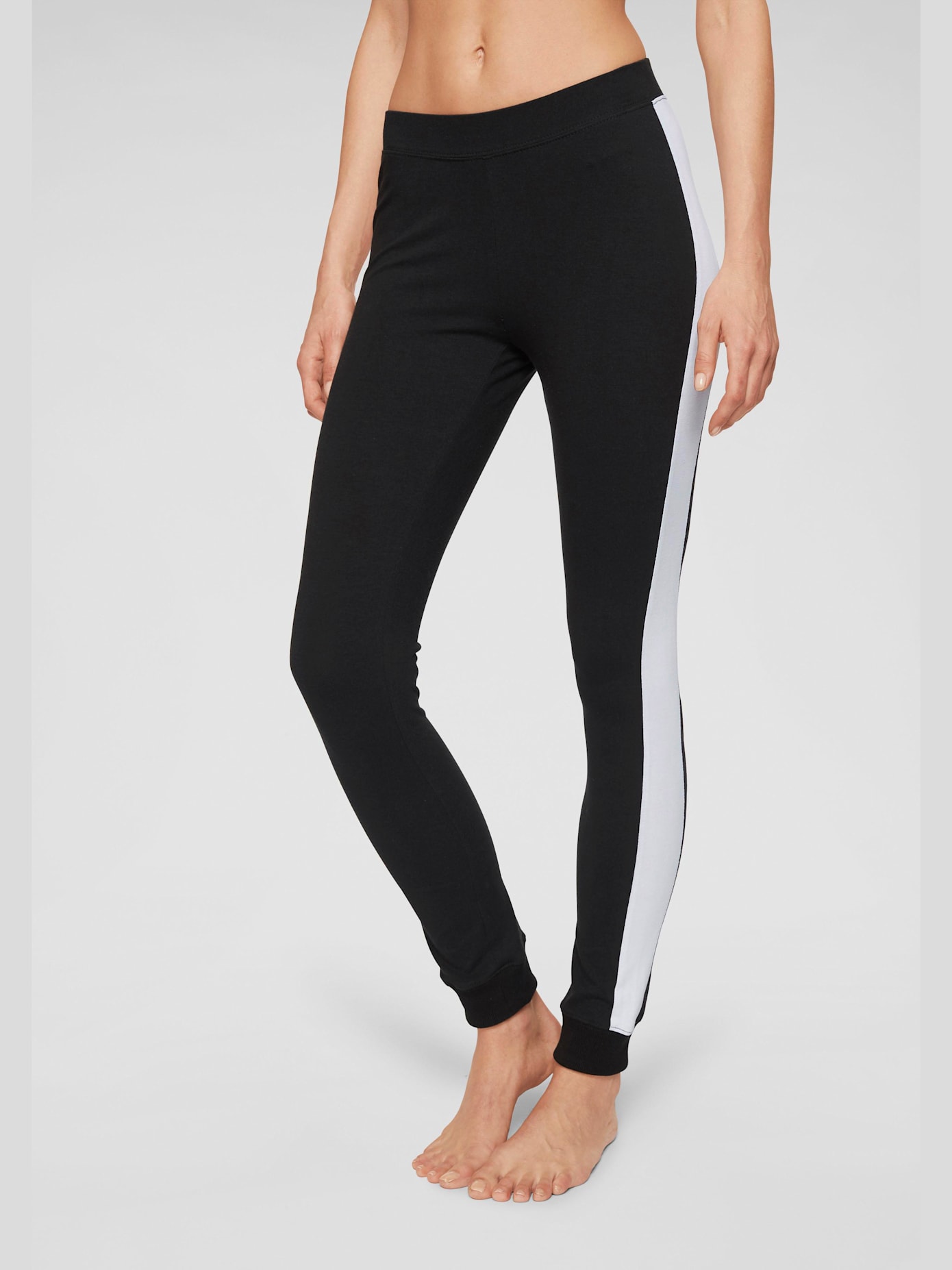 Legging avec rayures latérales contrastées