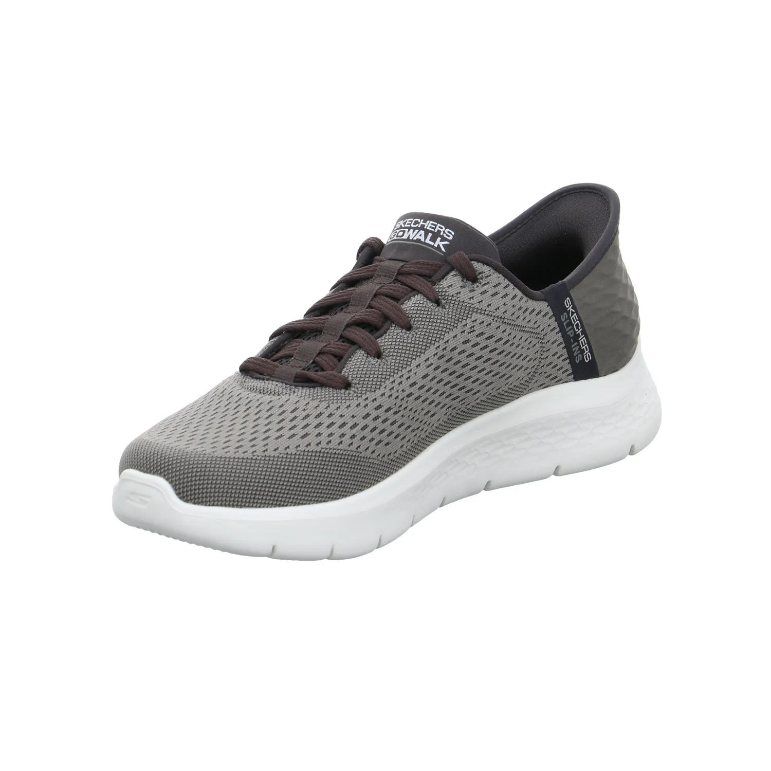 SKECHERS Halbschuhe Sneaker Stoff Braun Synthetik