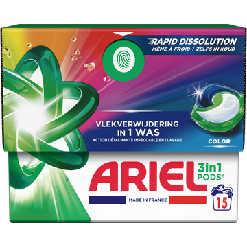 Ariel 3in1 PODS Color, Wasmiddel Capsules 15