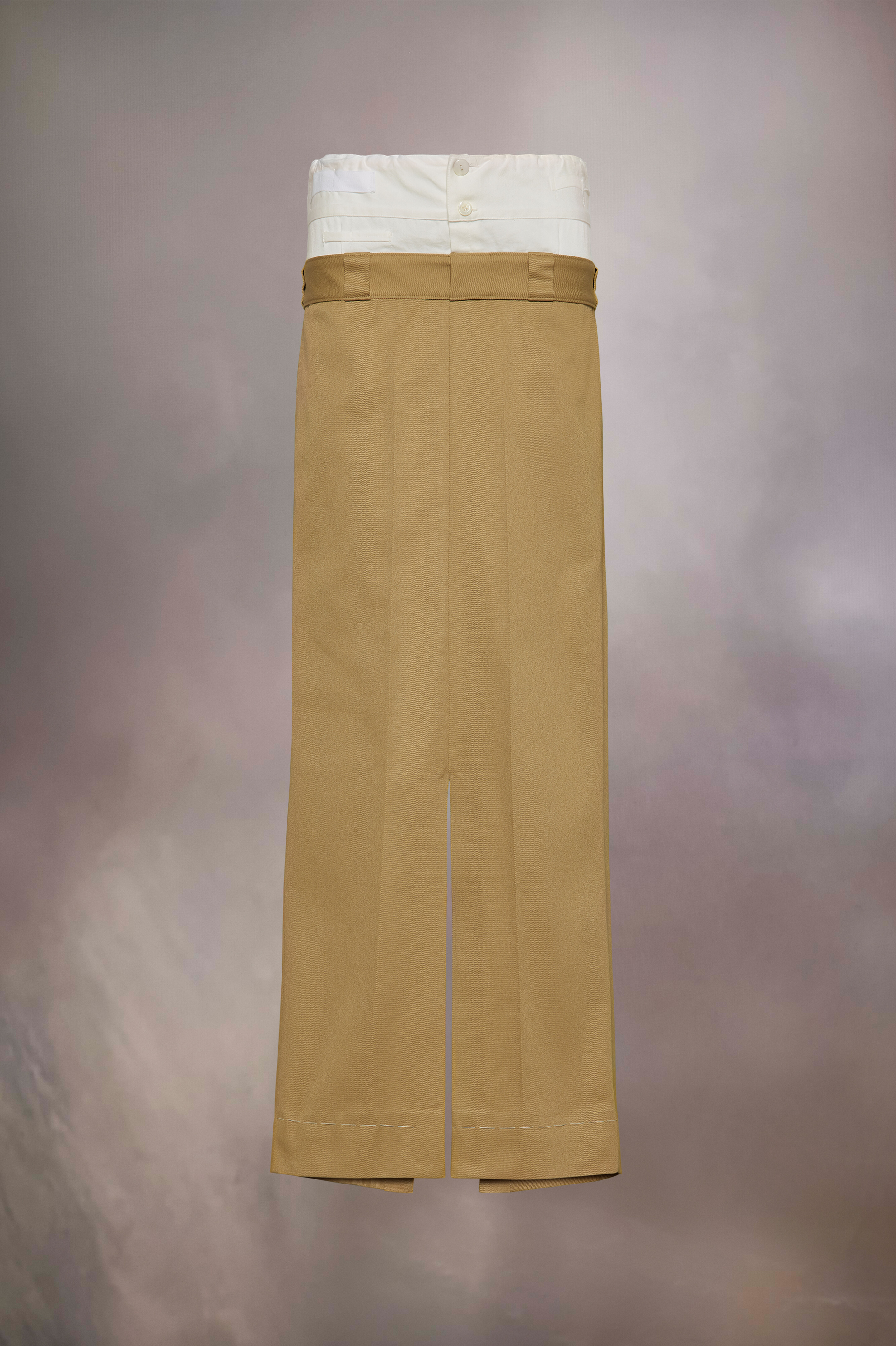 Camel Long Skater Chino Skirt