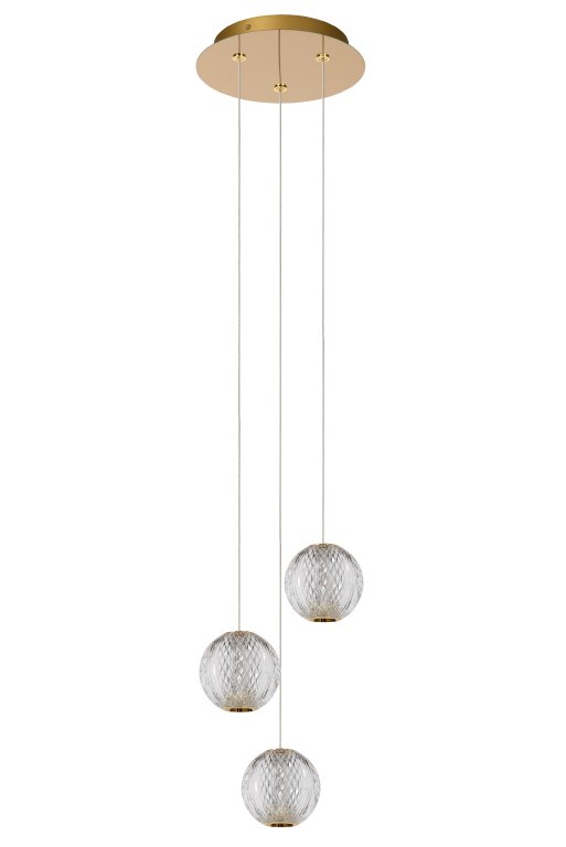 Lucide Cintra 3 cluster hanglamp LED rond transparant