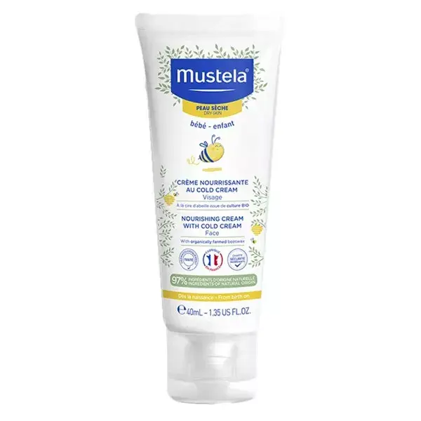 Creme hidratante nutritivo Mustela com creme hidratante para o rosto 40ml
