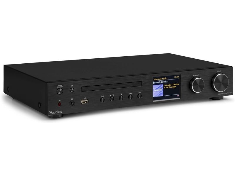 Audizio Internet Radio Bolzano Schwarz Radio mit Verstärker und DAB /CD