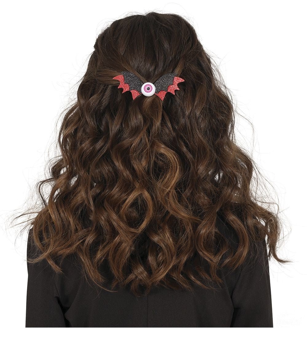 Halloween Haarclip Vleermuis 10cm 2st