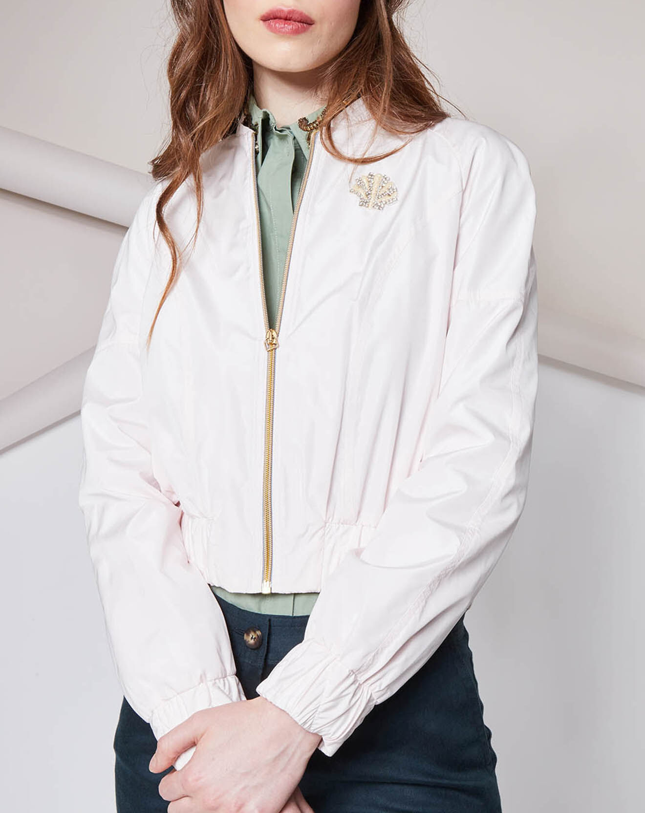 Tara Jarmon Blouson bombers Iris rose pâle