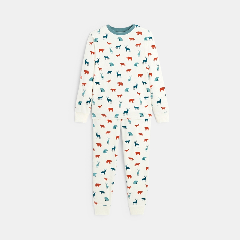 Pyjama 2 pièces en velours imprimé garçon