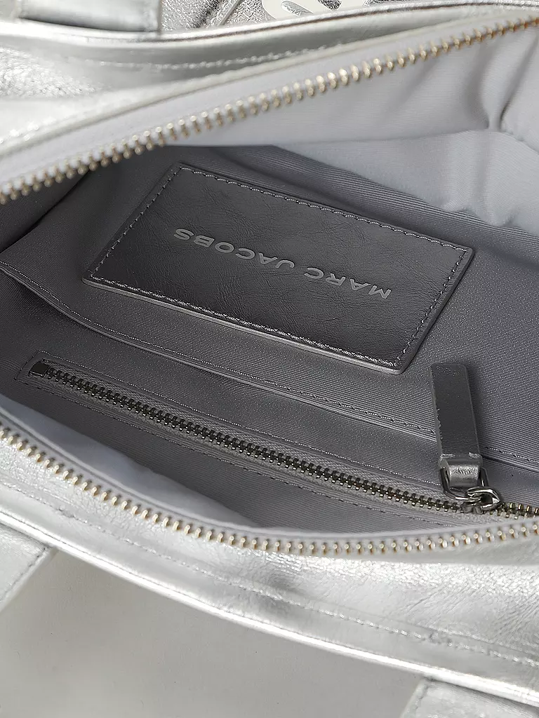 MARC JACOBS Ledertasche - Tote Bag THE SMALL TOTE LEATHER silber