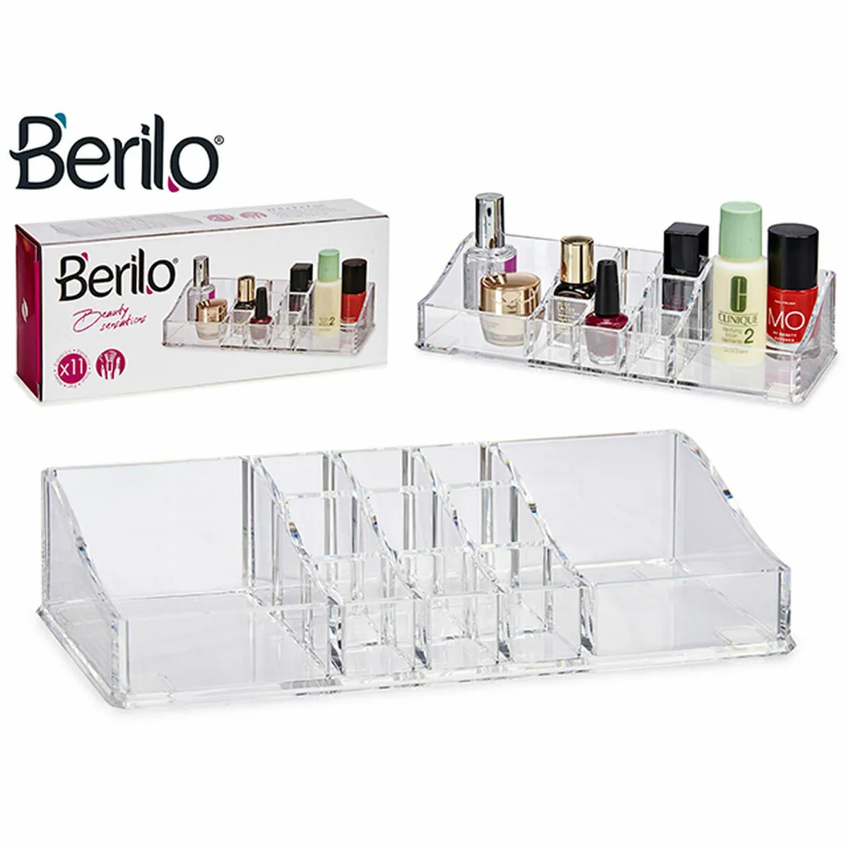 Berilo Organisateur de Maquillage Transparent