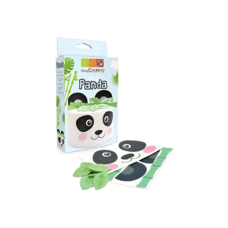Kit déco azyme pour gâteau panda Scrapcooking