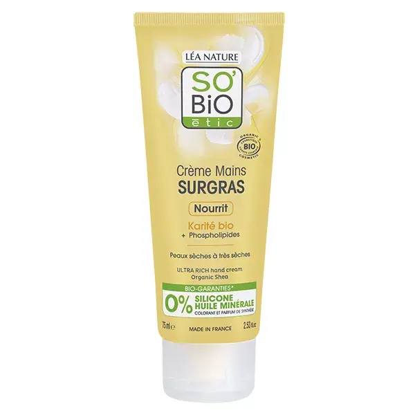 Creme para as mãos So'Bio Étic com manteiga de karité orgânica 75ml