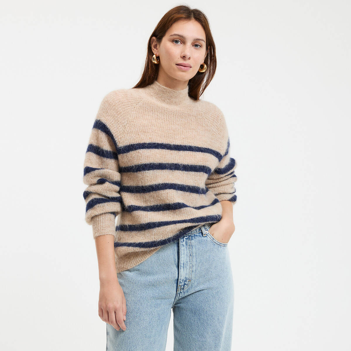COLEÇÕES LA REDOUTE<br>Gestreepte trui em alpaca mista Signature ARISTIDE