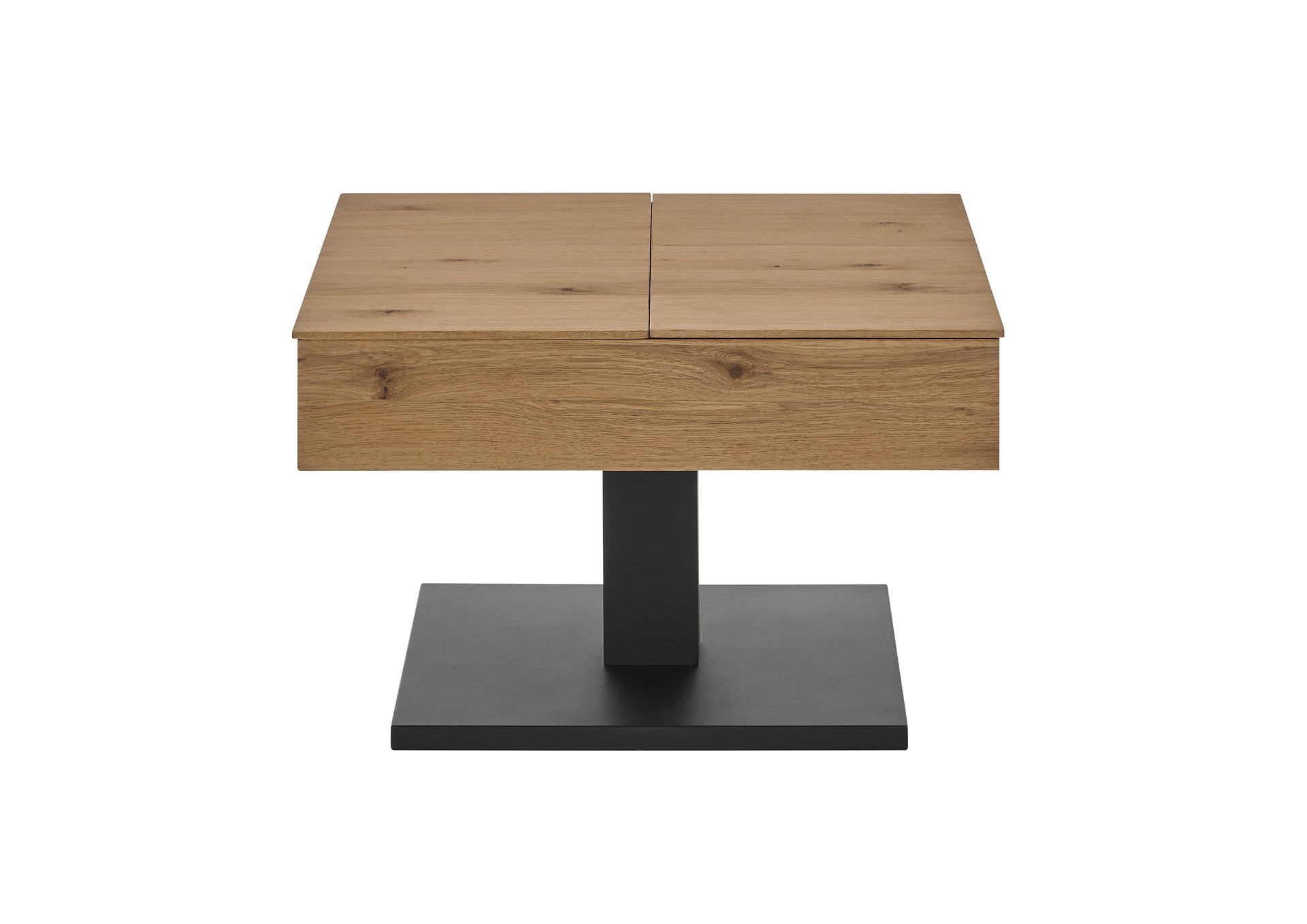 CASAVANTI Couchtisch ASHTON 79 x 79 cm Metall Eiche furniert