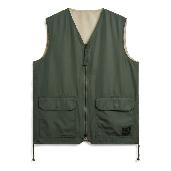 Taion Veste Zippée Military Réversible | Olive