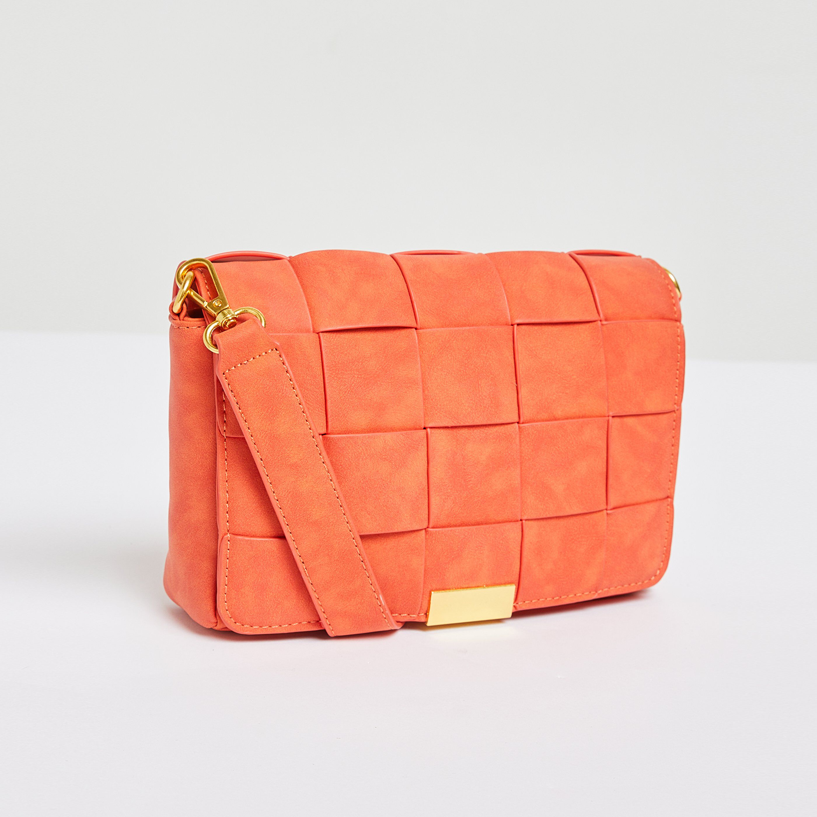 Sac à rabat matelassé - ORANGE