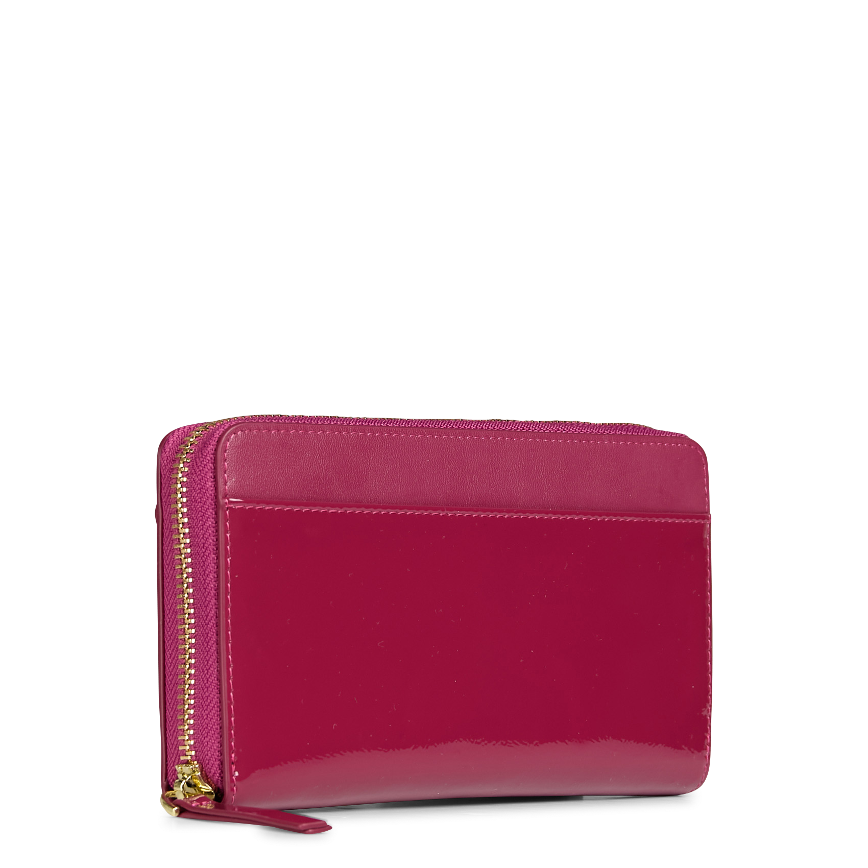 Portefeuille bi-matière cuir | Rose