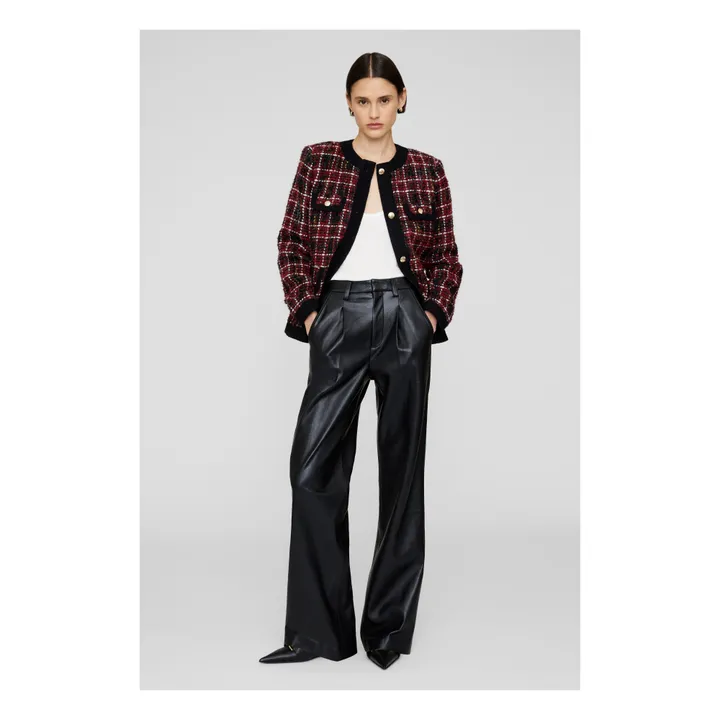 Anine Bing Pantalon Carmen Cuir Recyclé | Noir