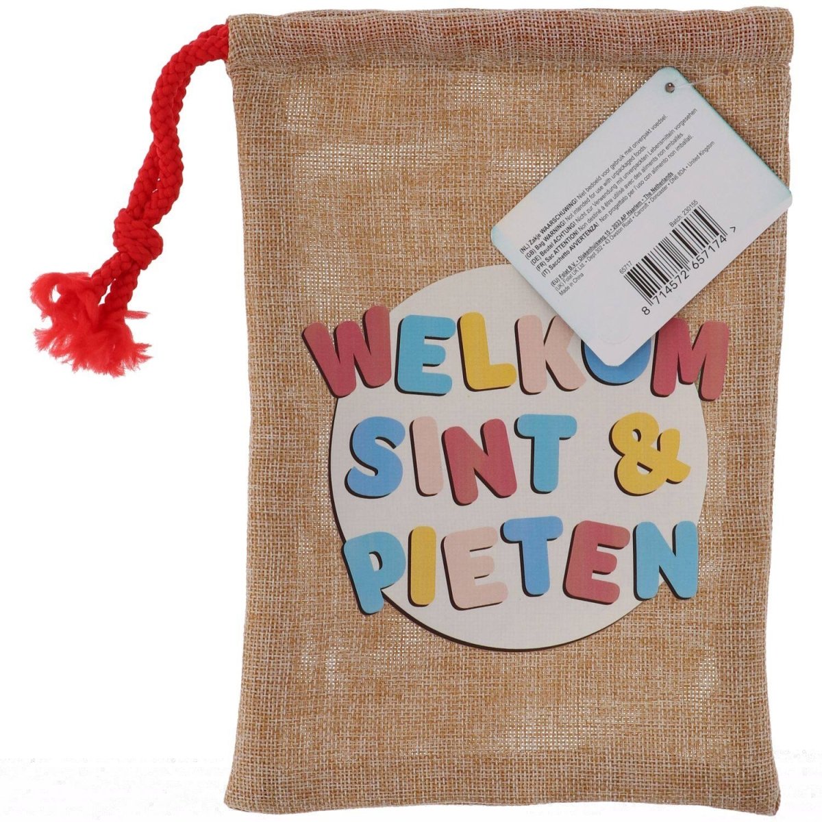 Sinterklaas Uitdeeltasje Jute 25cm