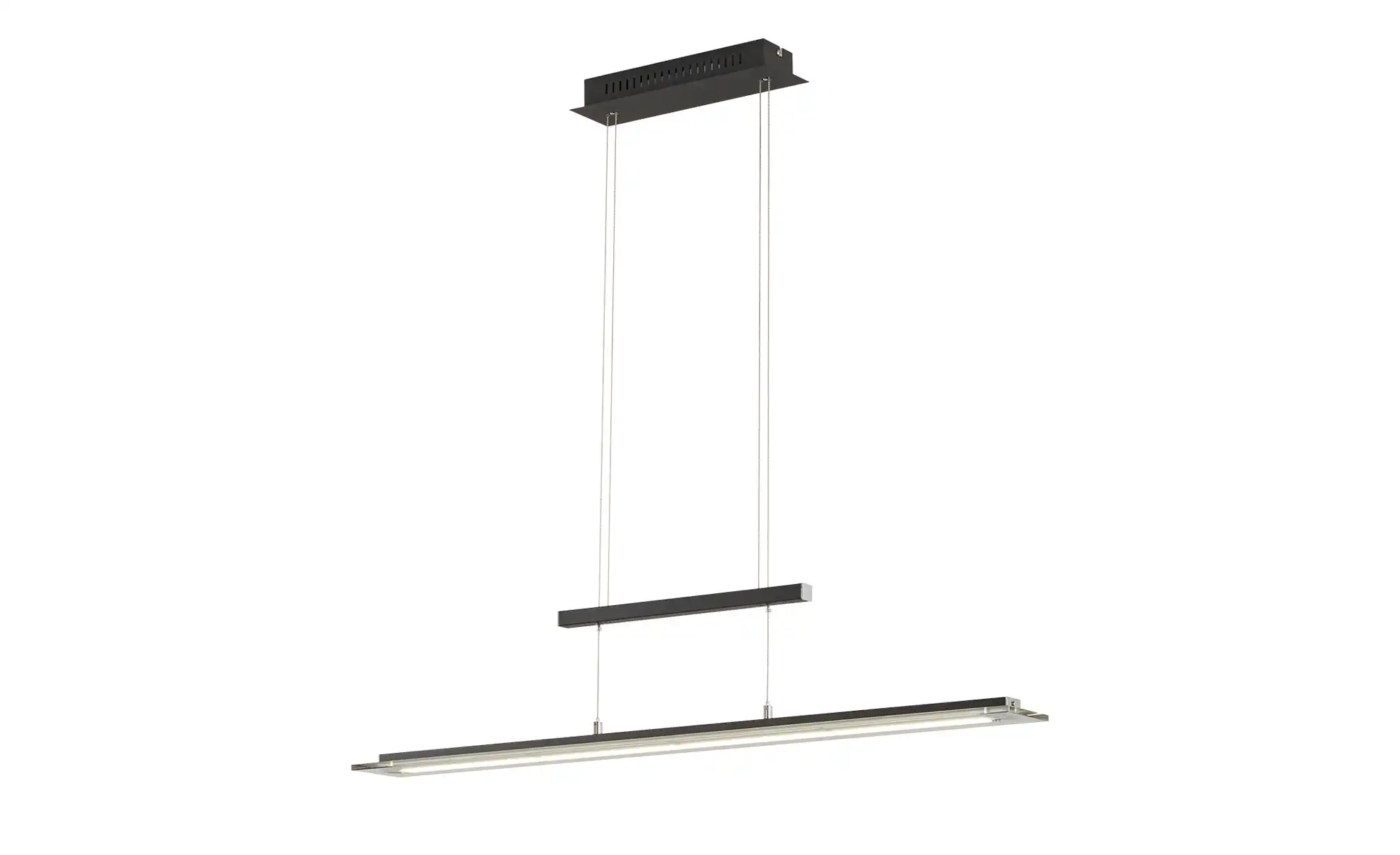 Fischer-Honsel LED-Pendelleuchte, schwarz-matt/Rauchglas