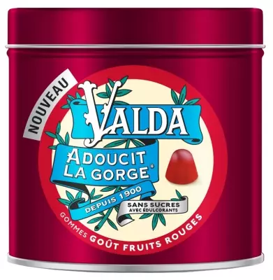 Gommes Goût Fruits Rouges - Valda - 140g