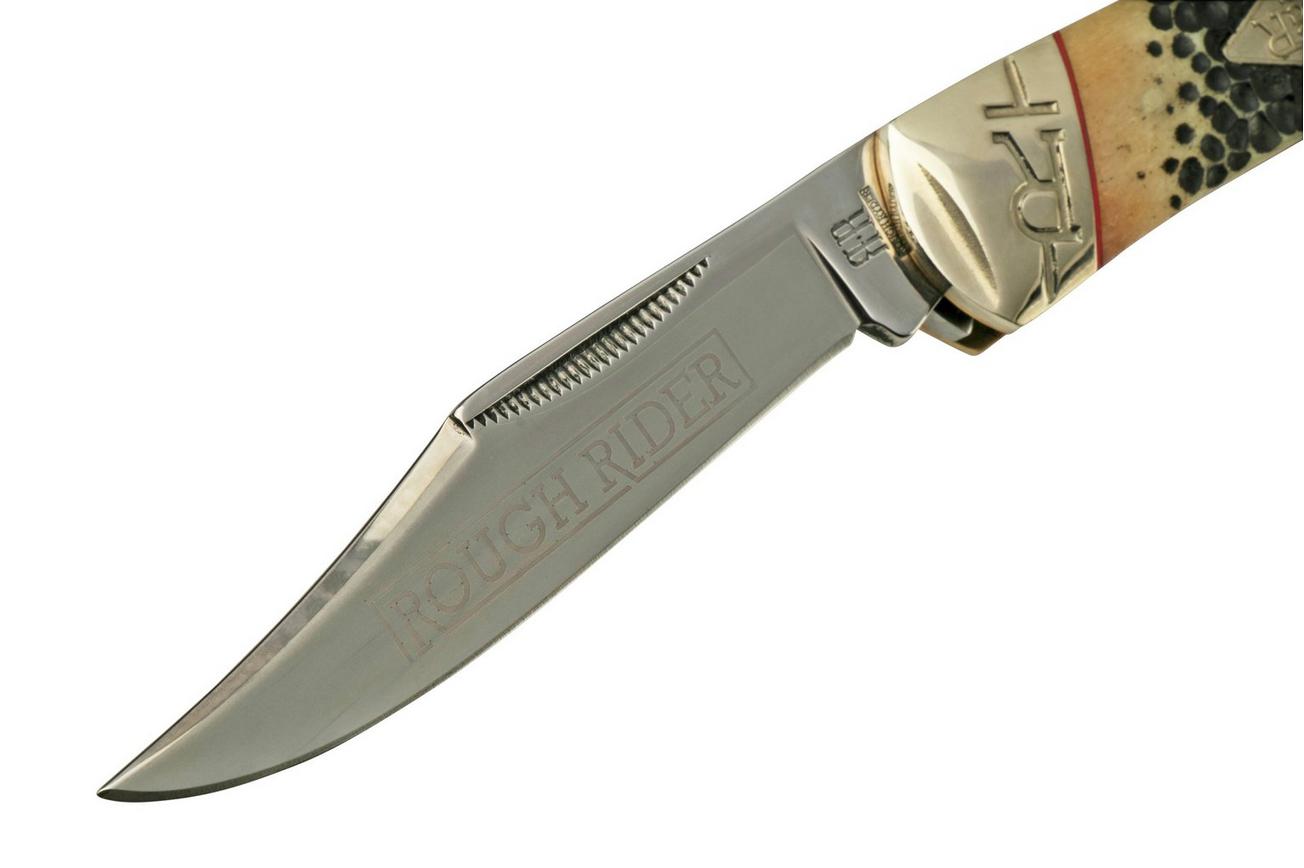 Rough Ryder Buckshot Bone Large Moose, RR2320 zakmes