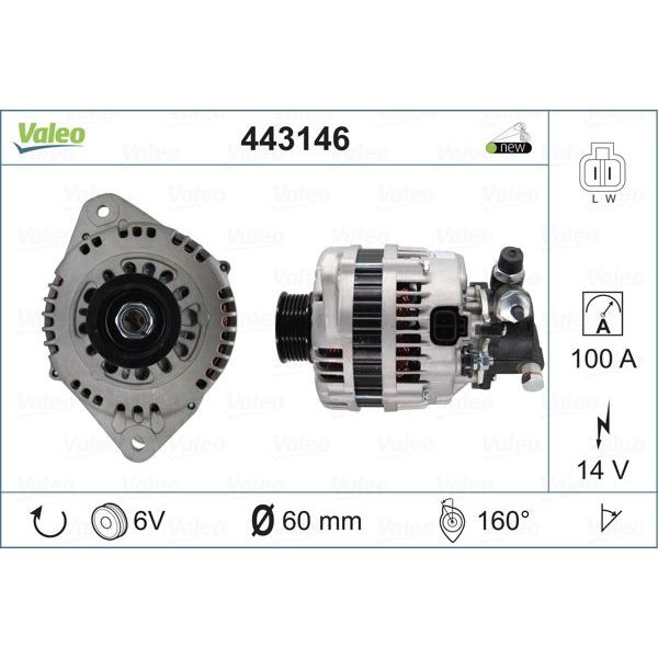 Valeo Alternador Sin Consigna Tu - 443146