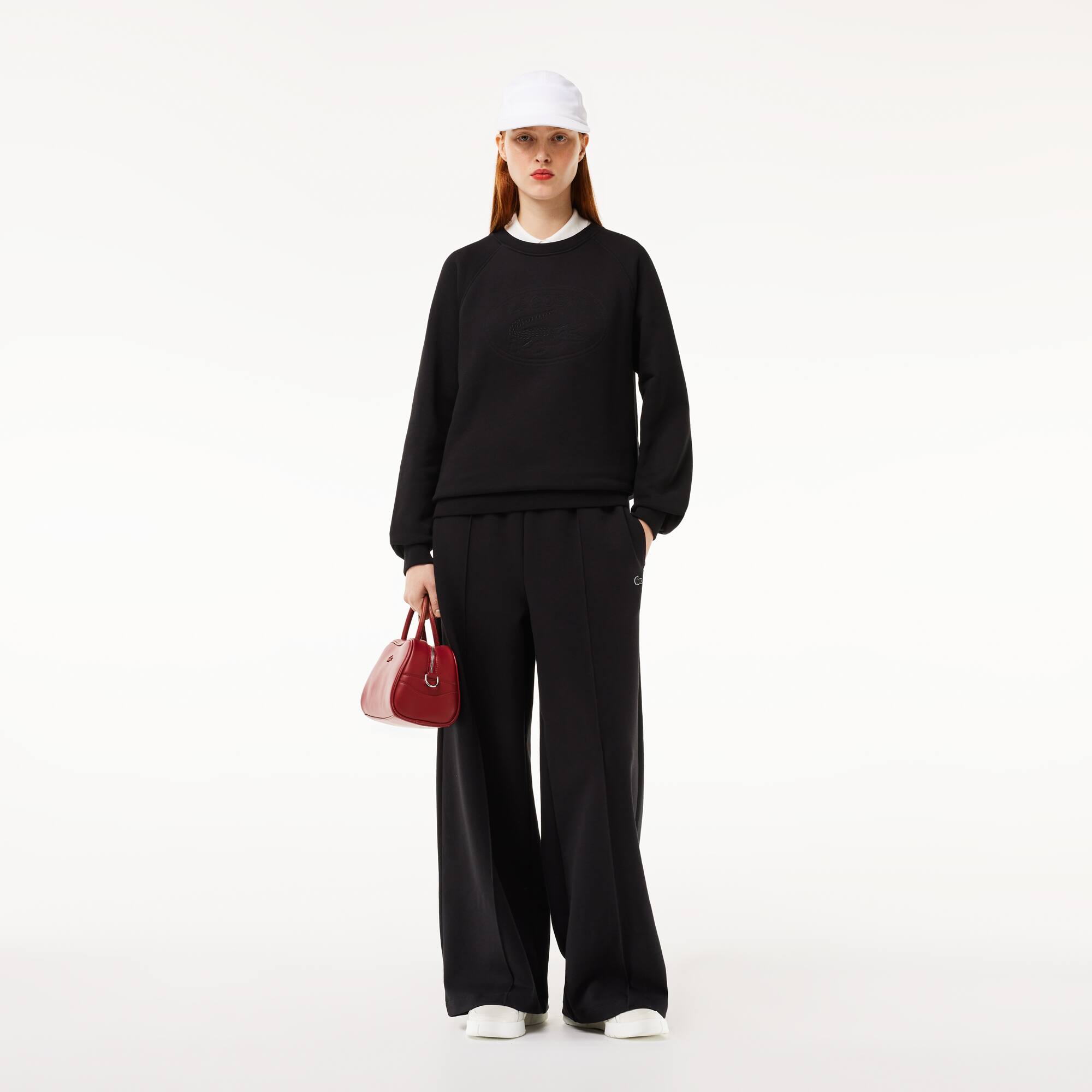 Sweatshirt Jogger relaxed fit avec broderie signature Sweatshirts - Noir - Lacoste - Femme