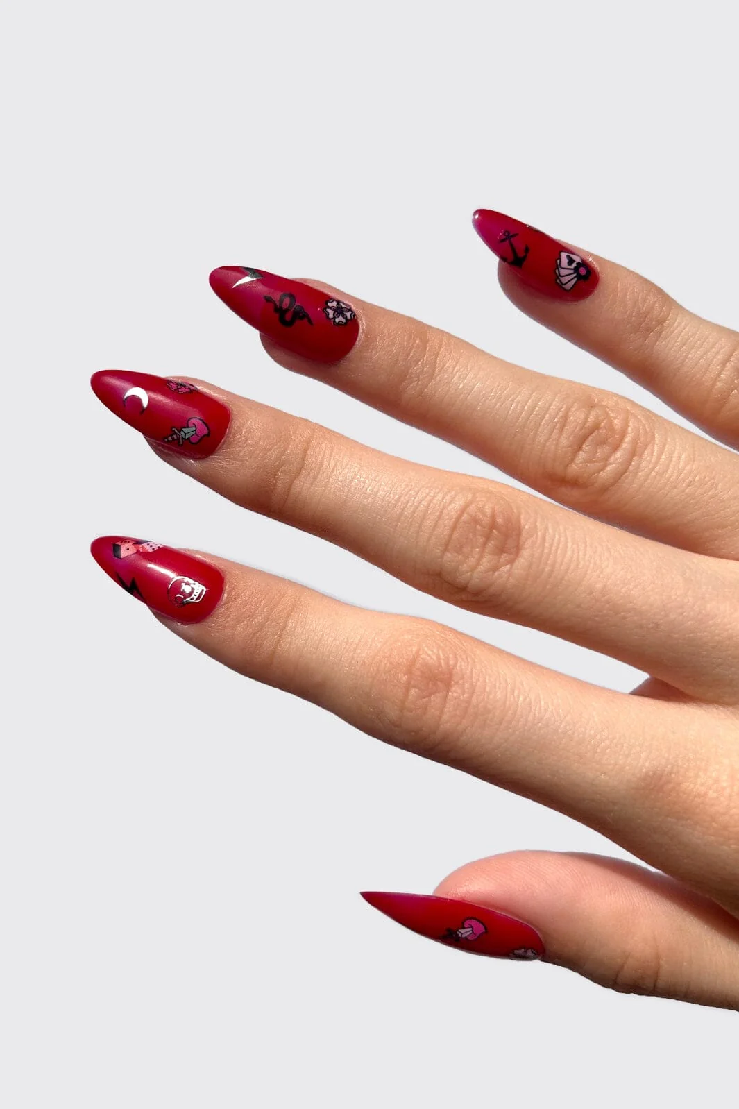 Le Mini Macaron Mini Nail Stickers gothic girl