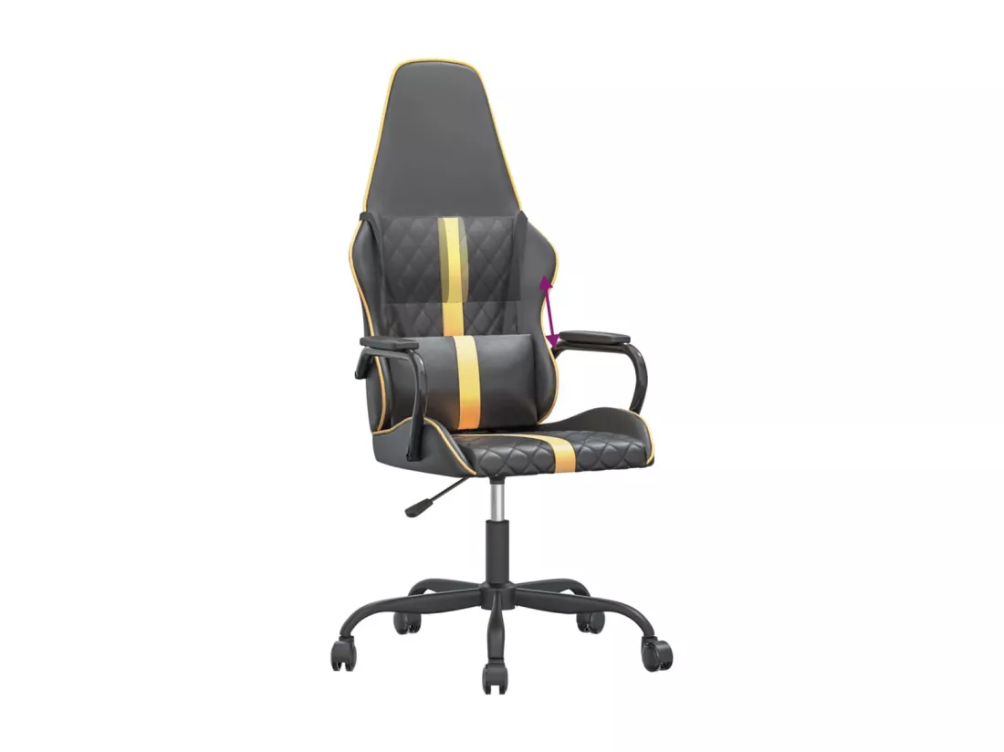 Chaise de jeu Noir et doré Similicuir