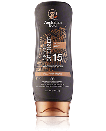 Australian Gold Instant Bronzer Lotion Sunscreen SPF 15 237ml
