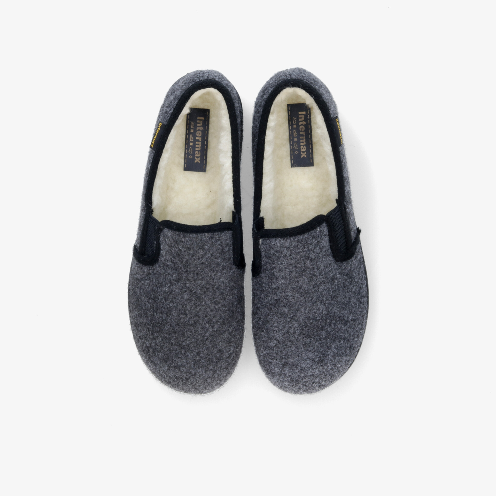 INTERMAX Herren Hausschuhe grau