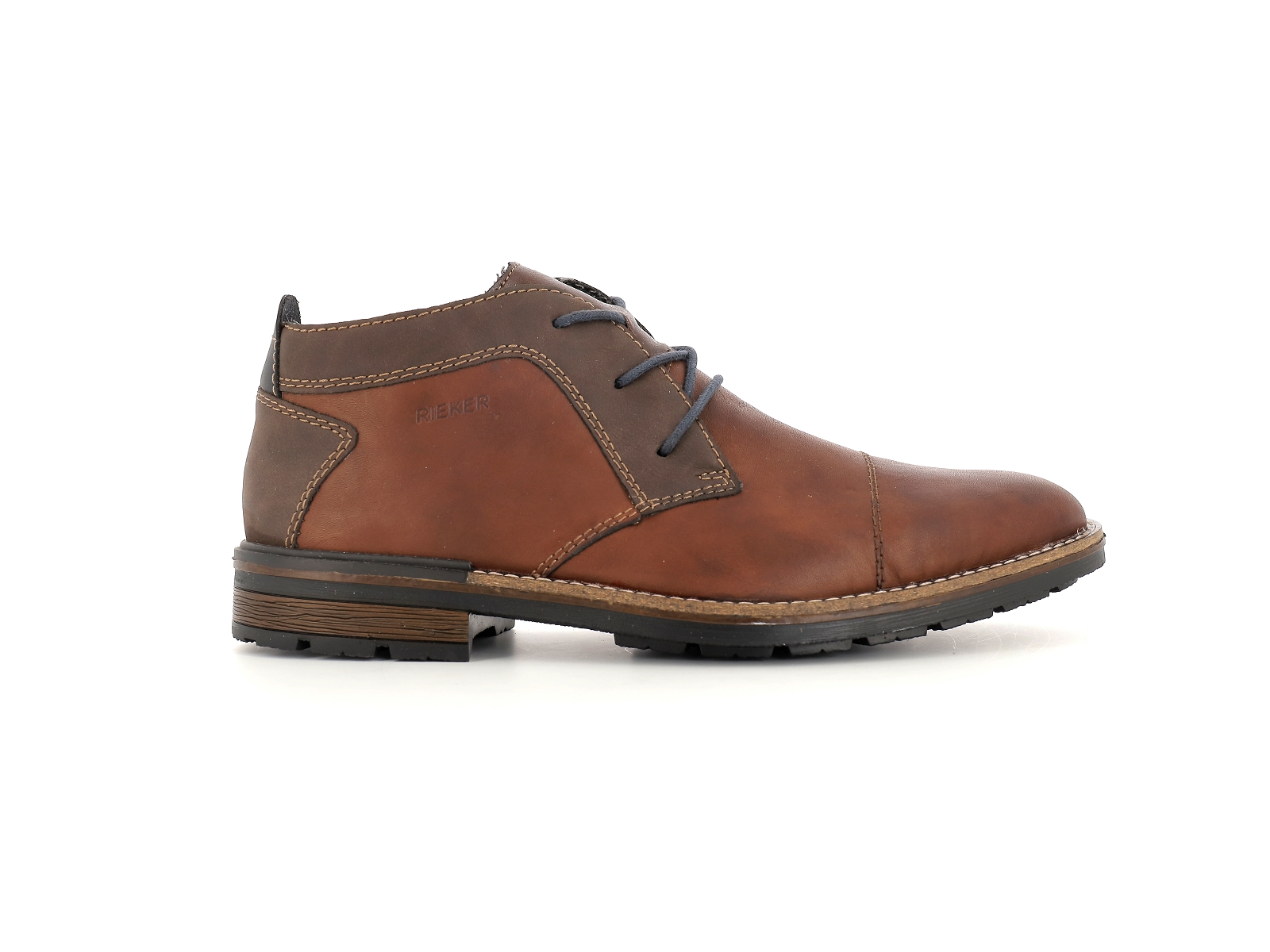Rieker-B1320 Cuir Marron Clair