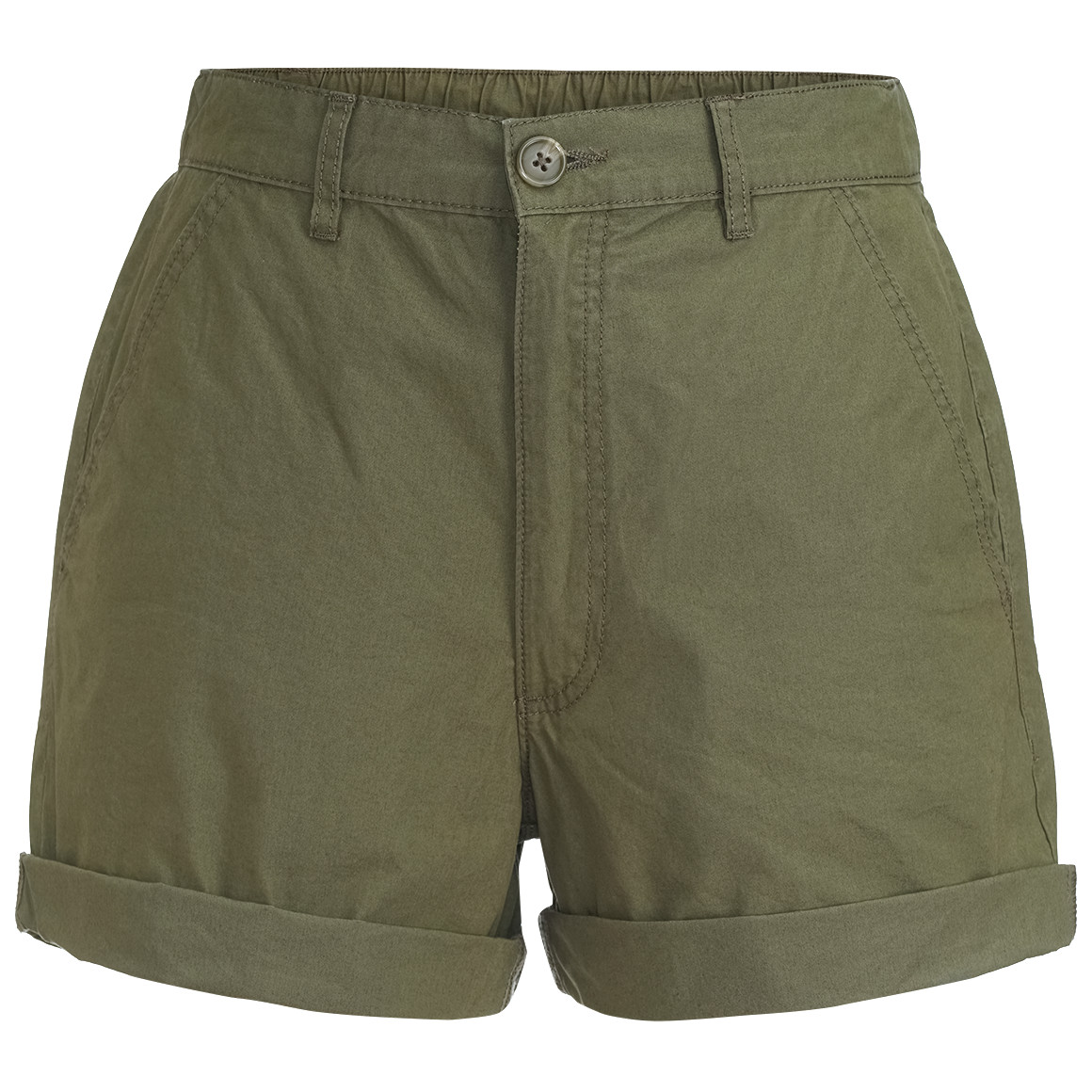 Jonas Nielsen Damen Chinoshorts in Unifarben oliv