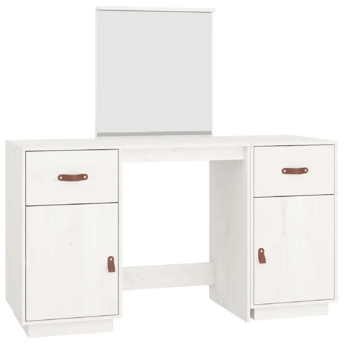 VidaXL Coiffeuse en Pin - Blanc