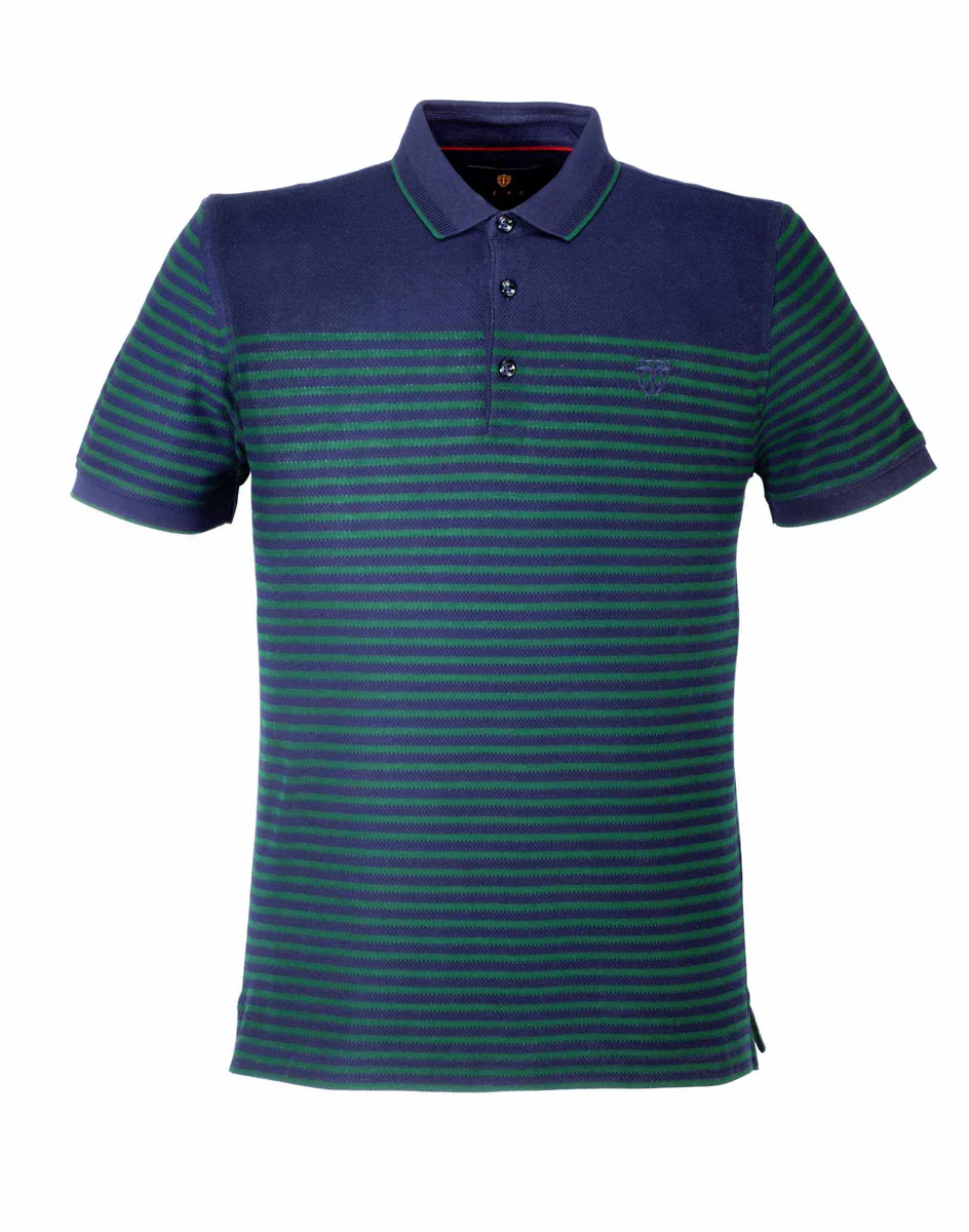 Polo jacquard vert