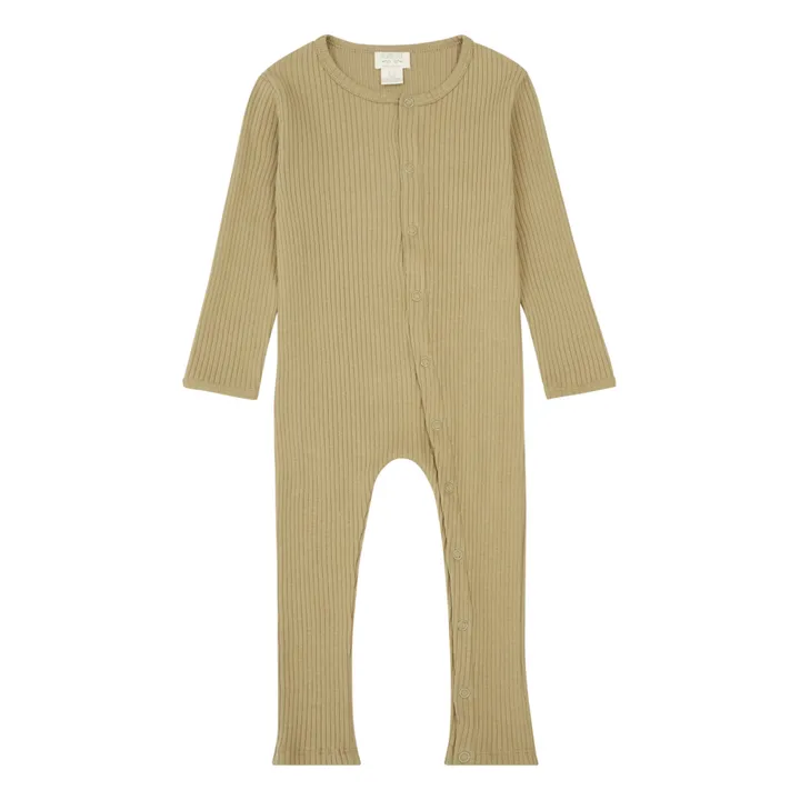 The Simple Folk Pyjama sans Pieds Coton Bio Côtelé | Camel