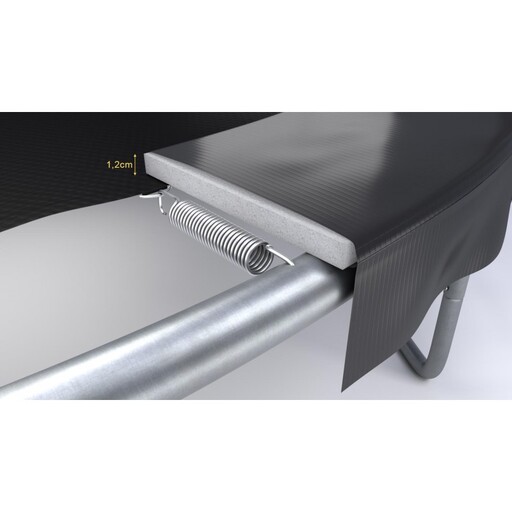 Cama elástica de 185 cm (6 pés) para uso interno, com rede de proteção, tapete protetor e escada.