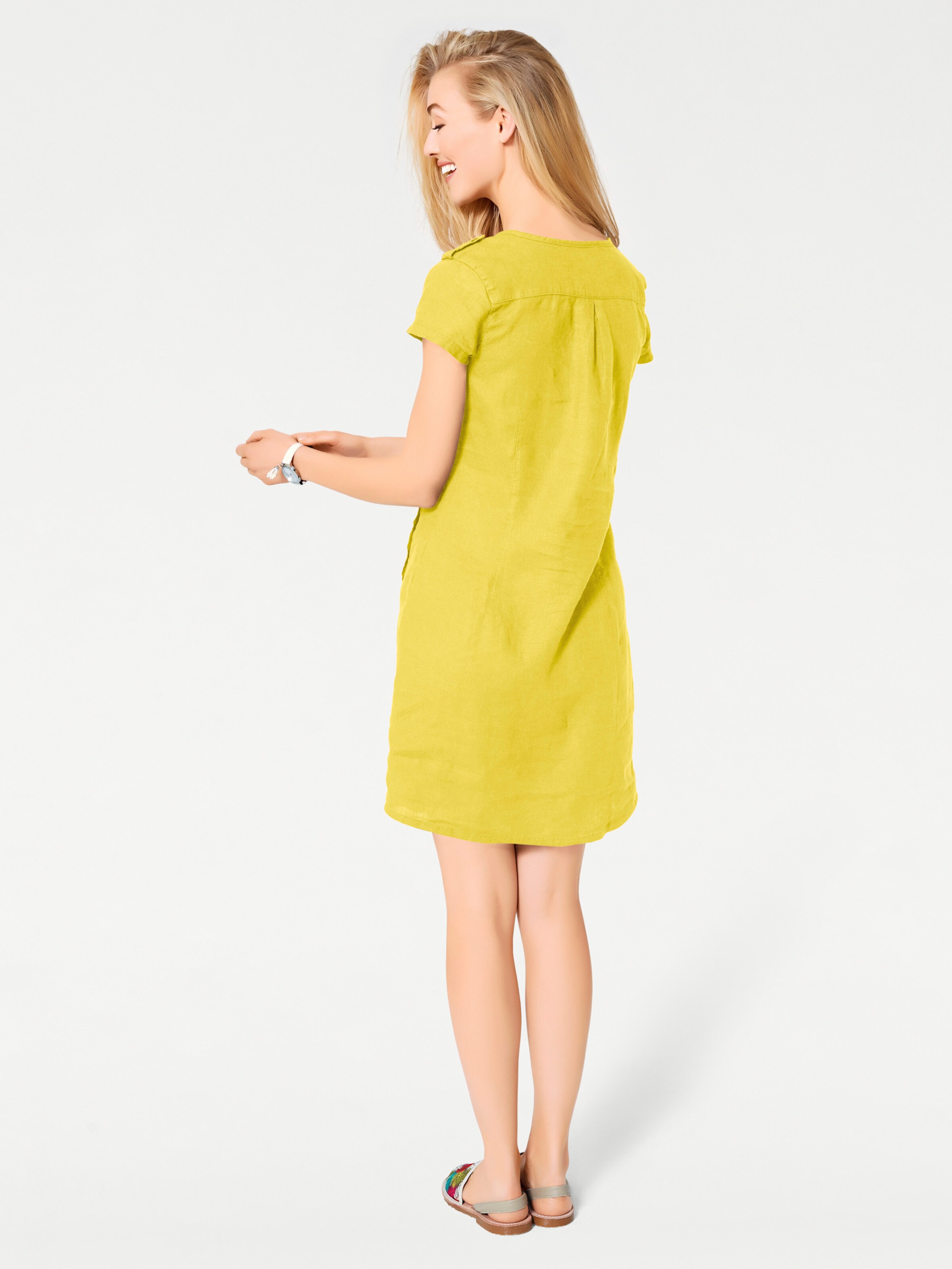 heine Leinenkleid in gelb