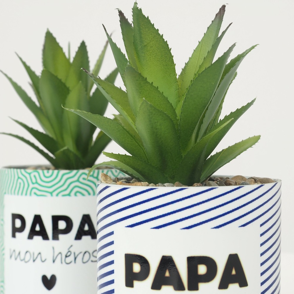 Succulente artificielle en pot 17cm lot de 2