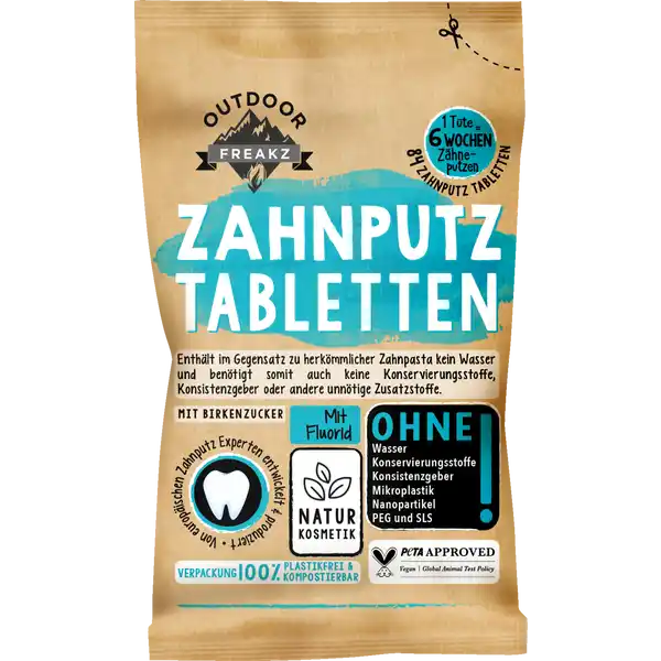 Zahnputz Tabletten mit Fluorid