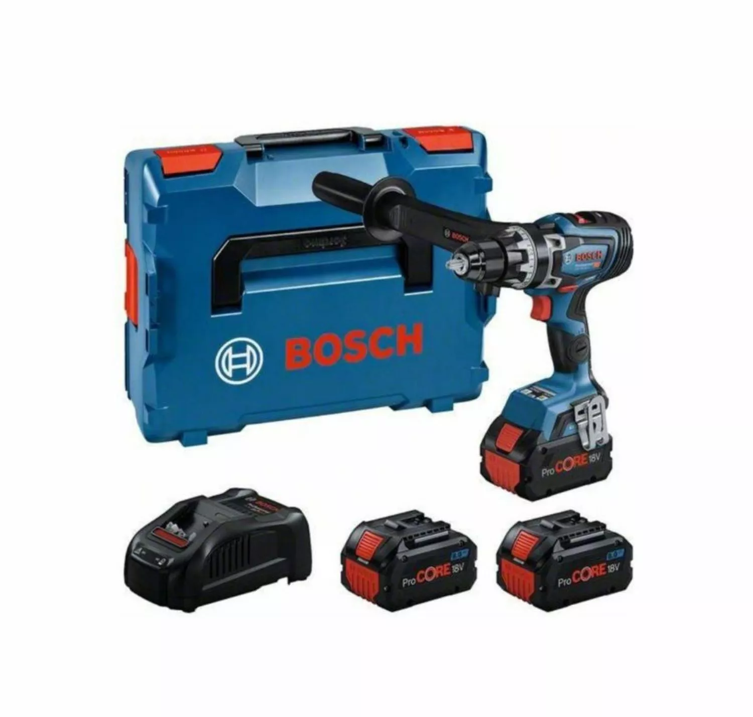 Bosch GSR18V-150 18V Li-ion accu Schroefboormachine set (3x 8Ah accu) in L-Boxx - 150Nm