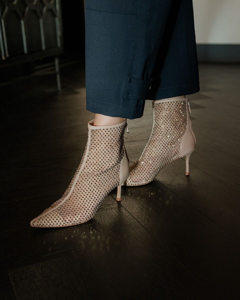Lola Cruz Gilda Beige Dames Enkelboots