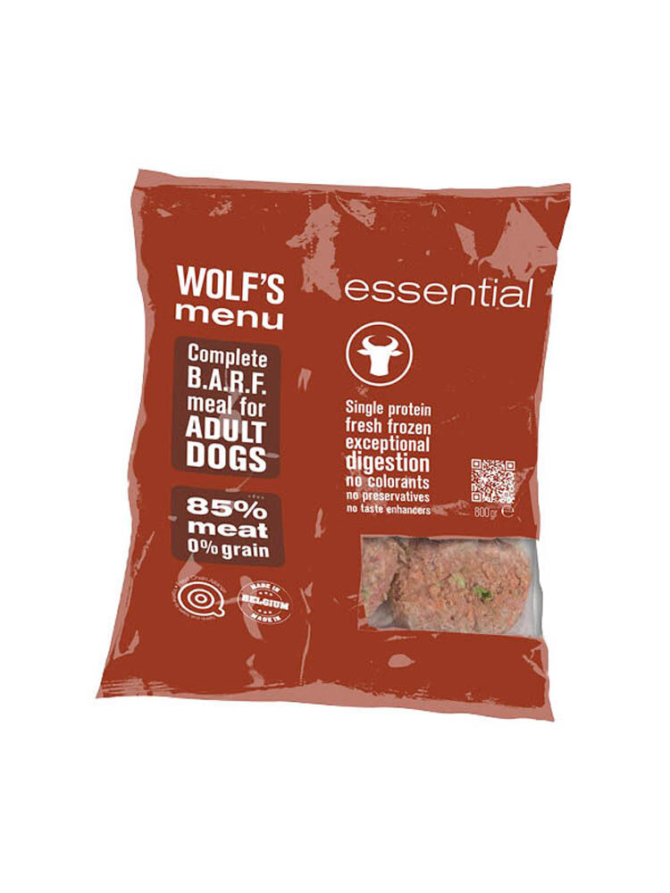 Wolf's Menu Essential - Hondenvoer - 800 Gram - rund