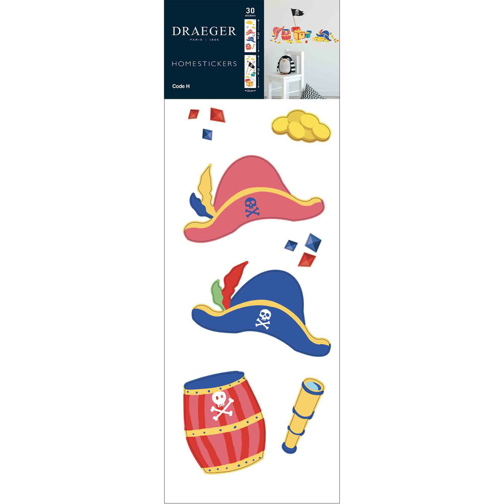 Sticker mural - trésor de pirates