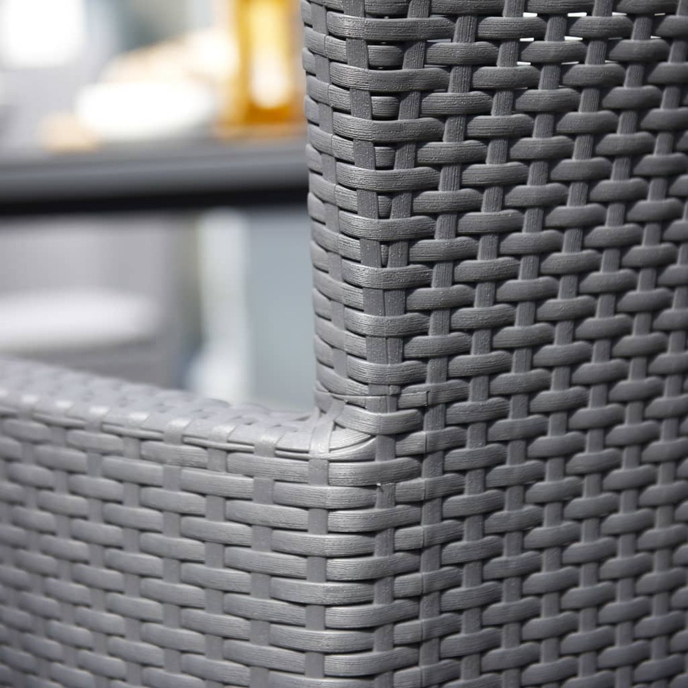 Chaise de salle à manger de jardin iowa graphite 215526