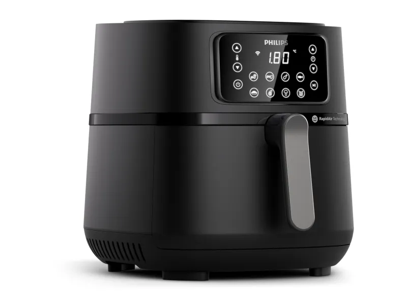 Philips Series 5000 Connected HD9285 XXL - Varmluftsrister - 7.2 liter - 2 kW - mørk sølv/sort